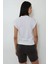Kadın Bisiklet Yaka Basic T-Shirt White 4