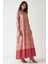 Kadın Baskılı Viskon Modest Elbise Pink 4