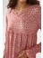 Kadın Baskılı Viskon Modest Elbise Pink 7