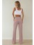 Kadın Rahat Kesim Desenli Pantolon Pink 5