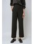 Kadın Yüksek Bel Geniş Paça Pantolon Black 1