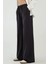 Kadın Geniş Paça Lastikli Bel Pantolon Black 6