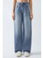 Kadın Baggy Kalıp Denim Jeans Açık Mavi Denim 2