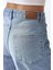 Kadın Baggy Kalıp Denim Jeans Açık Mavi Denim 4