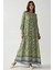 Kadın Baskılı Viskon Modest Elbise Green 3