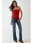 Kadın Straplez Drape Detaylı Üst Red 5