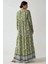 Kadın Baskılı Viskon Modest Elbise Green 5