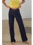 Kadın Straight Fit Jeans Koyu Mavi Denim 1
