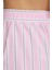 Kadın Lastikli Bel ile Geniş Paça Çizgili Pantolon Pink 5