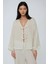 Kadın Rahat Kesim Fiyonk Bağlama Detaylı Üst White 1