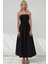 Kadın Straplez Maxi Elbise Black 1