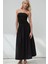 Kadın Straplez Maxi Elbise Black 5