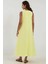 Kadın Mixray Collection Bisiklet yaka, kolsuz A-Form Maxi Elbise Limon Sarısı 3