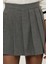 Kadın Pileli Mini Etek Grey 4