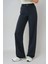 Kadın Yüksek Bel Straight Kumaş Pantolon Blue 1