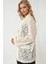 Kadın Çiçekli Dantel Uzun Kollu Ceket Pika Koleksiyonu Fildişi Doğal 4