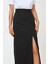 Kadın Maxi Bodycon Yırtmaçlı Etek Black 4