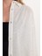 Kadın Slim Fit Dar Kesim Düğmeli Ajurlu Ekru Gömlek 3