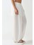 Kadın Düşük Bel Bol Kesim Jogger Pantolon Beyaz 2