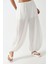 Kadın Düşük Bel Bol Kesim Jogger Pantolon Beyaz 4
