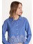 Kadın Slim Fit Dar Kesim Desenli Uzun Kollu Klasik Yaka Gömlek 2