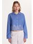 Kadın Slim Fit Dar Kesim Desenli Uzun Kollu Klasik Yaka Gömlek 4