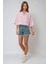 Kadın Zarf Cepli Kısa Gömlek Pink 4