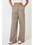 Kadın Yüksek Bel Pileli Wide Leg Pantolon Natural 1