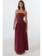 Kadın Straplez Maxi Elbise Red 4