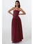 Kadın Straplez Maxi Elbise Red 6