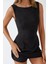 Kadın İçi Şortlu Cep Kapaklı Dar Mini Elbise Siyah 6