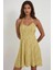 Kadın Çiçek Desenli Mini Elbise Yellow 1