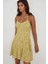 Kadın Çiçek Desenli Mini Elbise Yellow 3