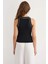 Kadın Halter Yaka Örme Üst Black 4