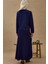 Kadın Düğmeli Hırka ve Kloş Etekli Triko Takım Lacivert 3