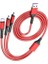 Powermaster PM-26336 3 In 1 Kırmızı 1.2 Metre Şarj Kablosu 2