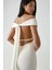 Kadın Kalp Yaka Maxi Elbise White 3