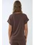 Kadın Soft Touch Modal Basic Tişört Brown 5