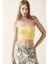 Kadın Slim Fit Straplez Kısa Üst Yellow 1