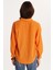 Kadın Slim Fit Dar Kesim Uzun Kollu Klasik Yaka Turuncu Gömlek 5