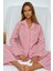 Kadın Çizgili Pamuklu Pijama Takımı Red 1