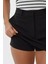 Kadın Mini Düz Şort Etek Black 4