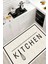 Kitchen Yazılı Dijital Baskılı Dekoratif Kaymaz Taban Yıkanabilir Mutfak Halısı 1