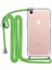 iPhone 8 Boyun Askılı Şeffaf Tank Kılıf Yeşil 1