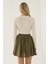 Kadın Volanlı Mini Etek Green 4