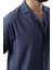 Lacivert Over Fit Erkek Gömlek Takım E7303 3