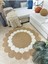Hasır Jüt Çiçek Desenli Kilim Halı 1