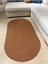 Galileo Oval Jüt Yuvarlak Hasır Görünümlü Klasik Halı Kilim 5
