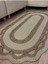 Sarmaşık Model Oval Hasır Görünümlü Jüt Kilim Paspas Halı 5