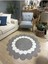 Hasır Jüt Çiçek Desenli Kilim Halı 5